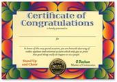 Certificate Of Congratulations