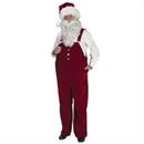 Burgundy Velvet Santa Overalls - XL