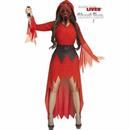 Adults Ghost Face Red Bling Devil Face Hooded Gown Costume