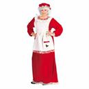 Womens Red & White Full-Length Dress Mrs. Claus Costume