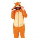 Adults Red Cat Hooded Onesie Costume