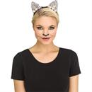 Black/Jeweled Cat Ear Costume