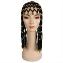 Headdress Black With Gold Beads