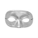 Half Domino Metallic Silver Mask