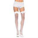 Sheer Thigh Hi with Satin Bow