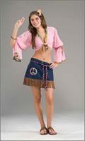 Sexy Generation Hippie Chickie Costume Skirt Adult