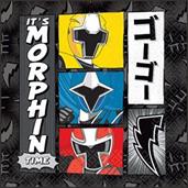 Power Rangers Ninja Steel 5" Beverage Napkins, 16-Pack