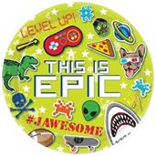 Epic Party 9" Square Paper Party Plates, 8-Pack