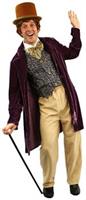 Willy Wonka Classic Chocolate Man Adult Costume, Standard