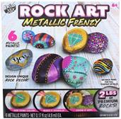 Rock Art Metallic Frenzy DIY Craft Kit | Includes 2 lbs of Premium Rock