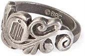 Doctor Who Logo Vine Stainless Steel Women's Ring, Size 7