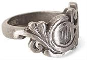 Doctor Who Small Scroll Deco Logo Ring