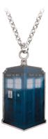 Dr. Who Photo Printed Stamp Cut Tardis Necklace
