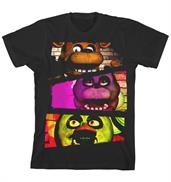 Five Nights at Freddy's "Characters" Boy's Black T-Shirt