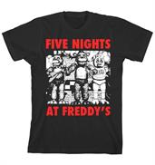 Five Nights at Freddy's "Red Letters" Boy's Black T-Shirt