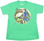 Legend of Zelda: Breath of the Wild Link with Bow Green Youth T-Shirt