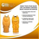 Geeki Tikis Star Wars Jar Jar Binks Ceramic Mug | Holds 18 Ounces
