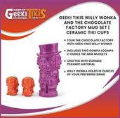 Geeki Tikis Willy Wonka And The Chocolate Factory Mug Set | Ceramic Tiki Cups