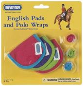 Breyer 1:9 Traditional Model Horse Accessory: English Pads & Polos, Hot Colored