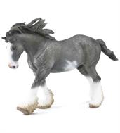 Breyer 1:18 Corral Pals Horse Collection: Black Sabino Roan Clydesdale Stallion