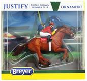 Breyer Model Horse Holiday Ornament - Justify Red Jockey