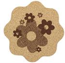 Single Retro Cork Drink Coaster - Daisies
