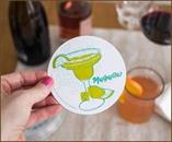 Single Retro Cork Drink Coaster - Margarita