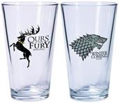 Game Of Thrones Pint Glass Set Of 2 Stark & Baratheon
