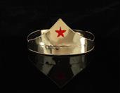 Wonder Gold and Red Star Adjustable Costume Crown Adult