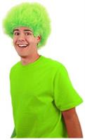 Lime Green Fuzzy Costume Wig Adult