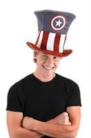 Captain America Adult Costume Top Hat