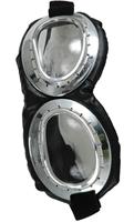 Aviator Goggle Silver and Black Adult Costume Accessory
