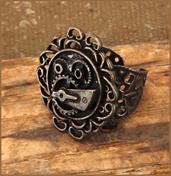 Steampunk Antique Single Gear Costume Ring Adult