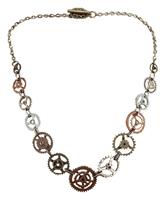 Steampunk Antique Single Chain Gears Costume Necklace Adult