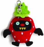 Ugly Dolls Fruities 4" Plush Clip-On: Ninja Batty Strawberry