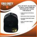 Call Of Duty: Black Ops 4 Skull Logo Emblem Trucker Hat | Sized For Adults