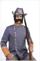 Black Mutton Chops Costume Sideburns And Mustache