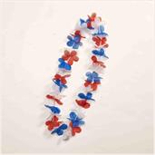 Patriotic Red, White, And Blue Costume Flower Lei