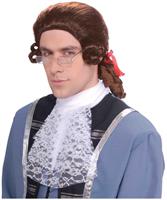 Men's Brown Colonial Adult Costume Wig