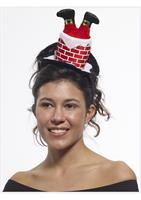 Santa Stuck In Chimney Mini Costume Hat Headband Adult
