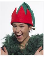Felt Elf Costume Hat With Jingle Bell Adult