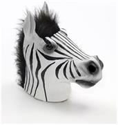 Latex Animal Costume Mask Adult: Zebra