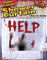 Bloody Bathroom Shower Curtain Halloween DÃcor