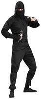 Ninja Adult Costume, Black, X-Large