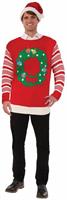 Red Light-Up Wreath Women's Ugly Christmas Sweater