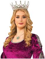 Royal Queen Costume Crown Silver With Jewels Adult Women