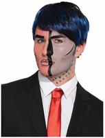 Pop Art Face Tattoo Costume Accessory Adult