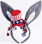 Democratic Donkey Ears Patriotic Costume Headband