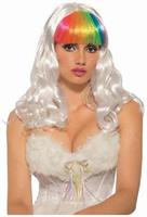Rainbow Unicorn Women's Adult Costume Wig, One Size