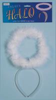 White Marabou Angel Halo Costume Headband